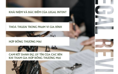 Tạp chí pháp luật IIRR | IIRR Legal Review | No.10 – Ý định xác lập quan hệ pháp lý trong hợp đồng